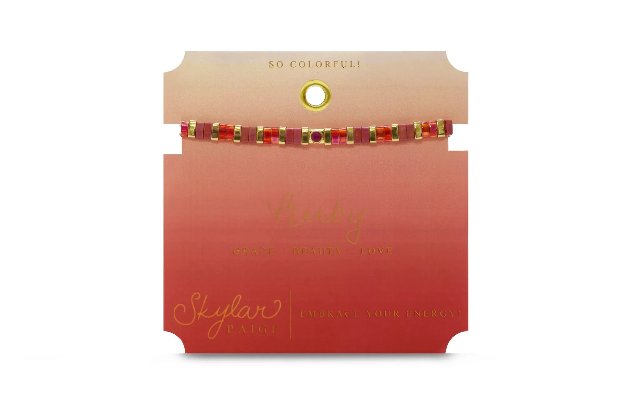 Skylar Paige - Ruby / July - So Colorful Tila Bracelet