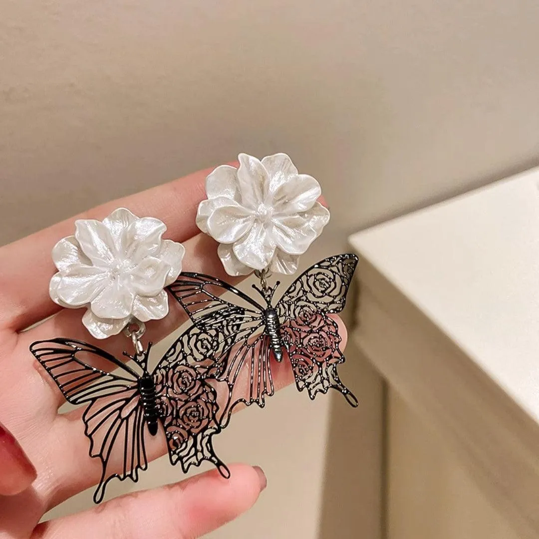 SOHI Butterfly Drop Earrings