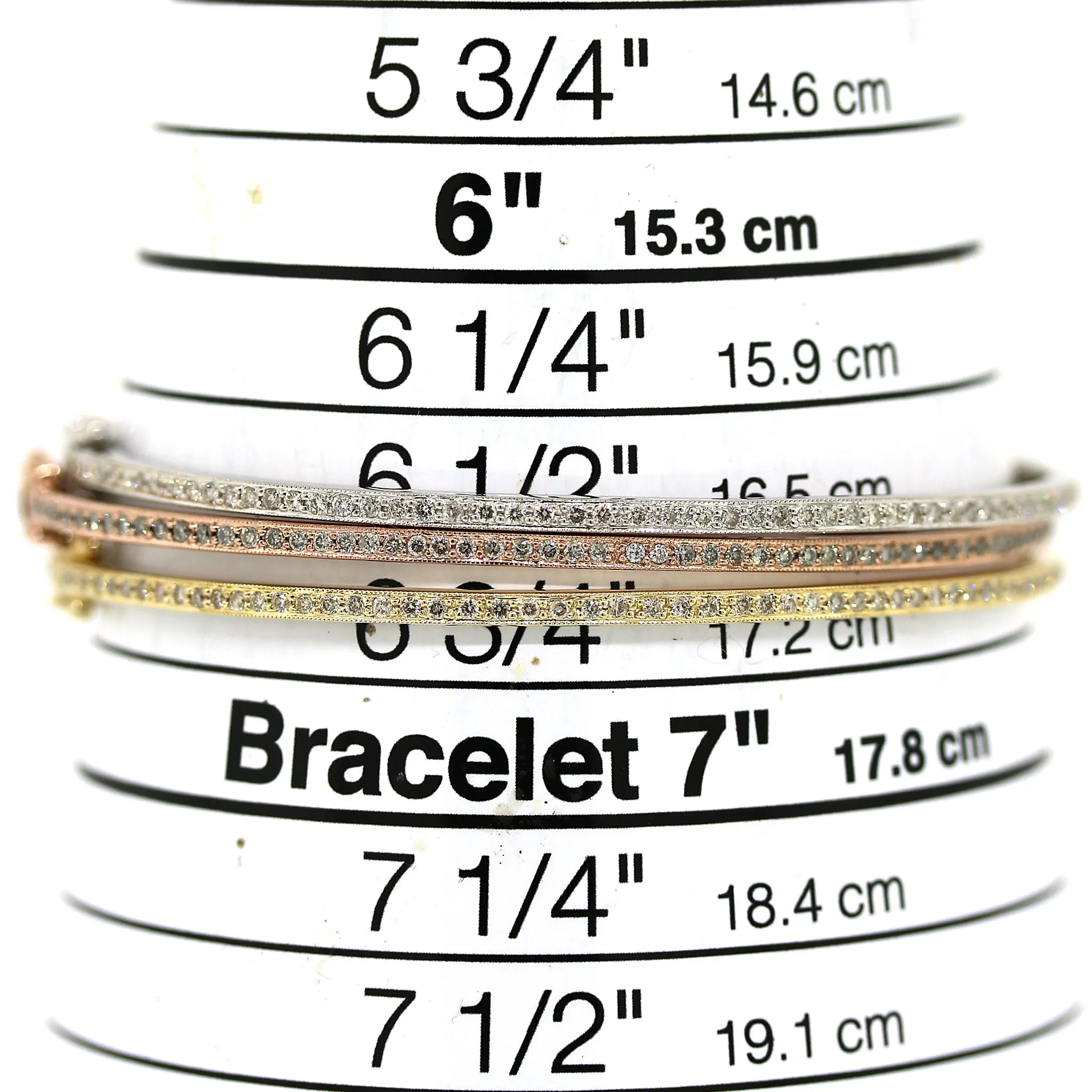 Stackables 14 kt Tri-color Gold Bangles Set of 3