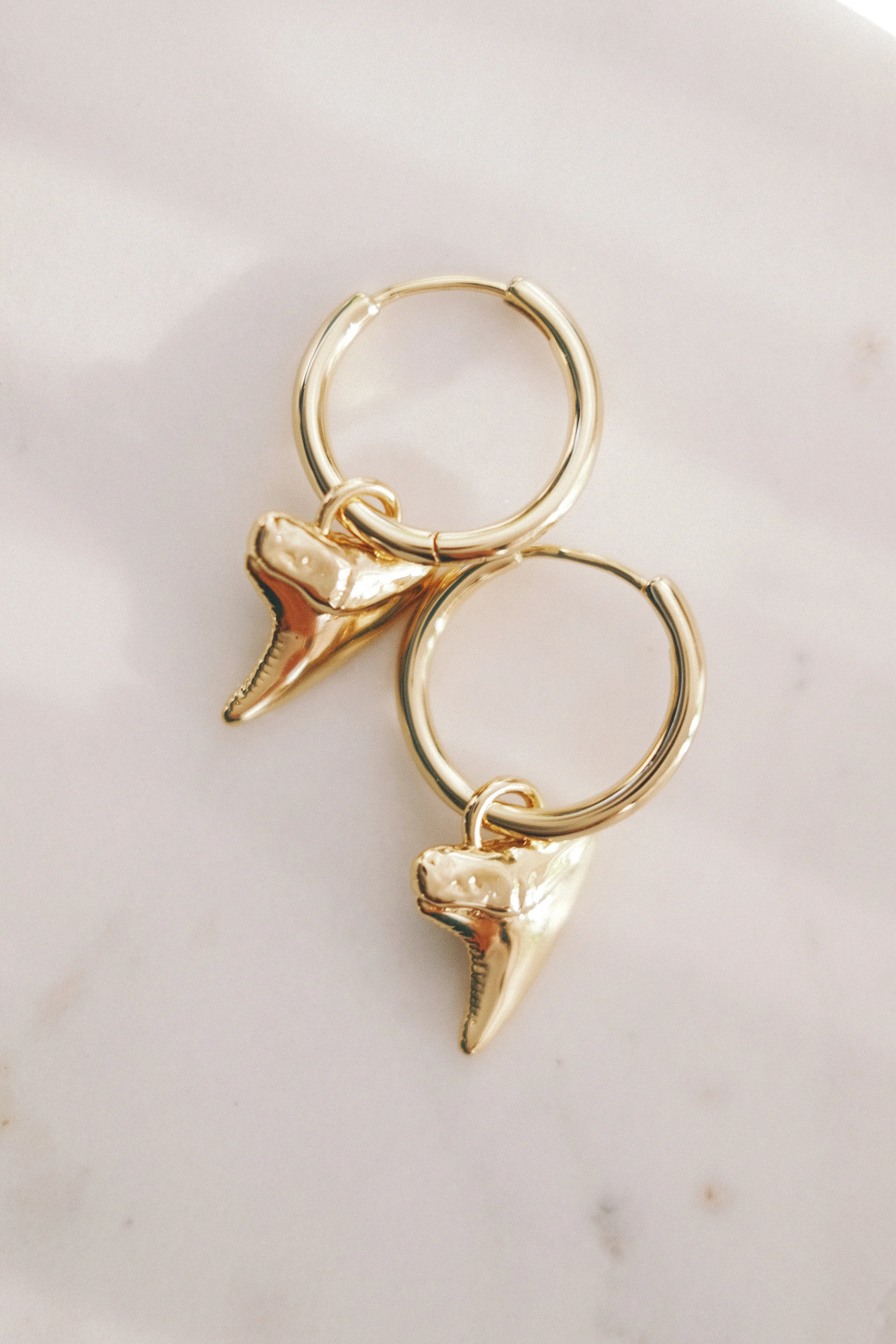 Statement Shark Tooth Hoop Earrings - Mano