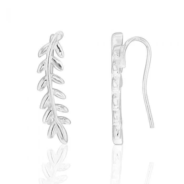 Sterling Silver Olive Branch Ear Climber