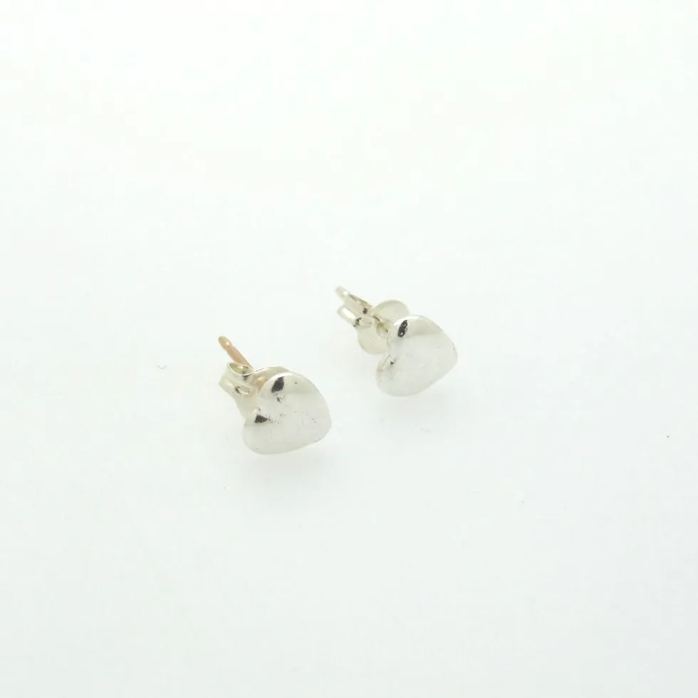 Sterling Silver Small heart studs