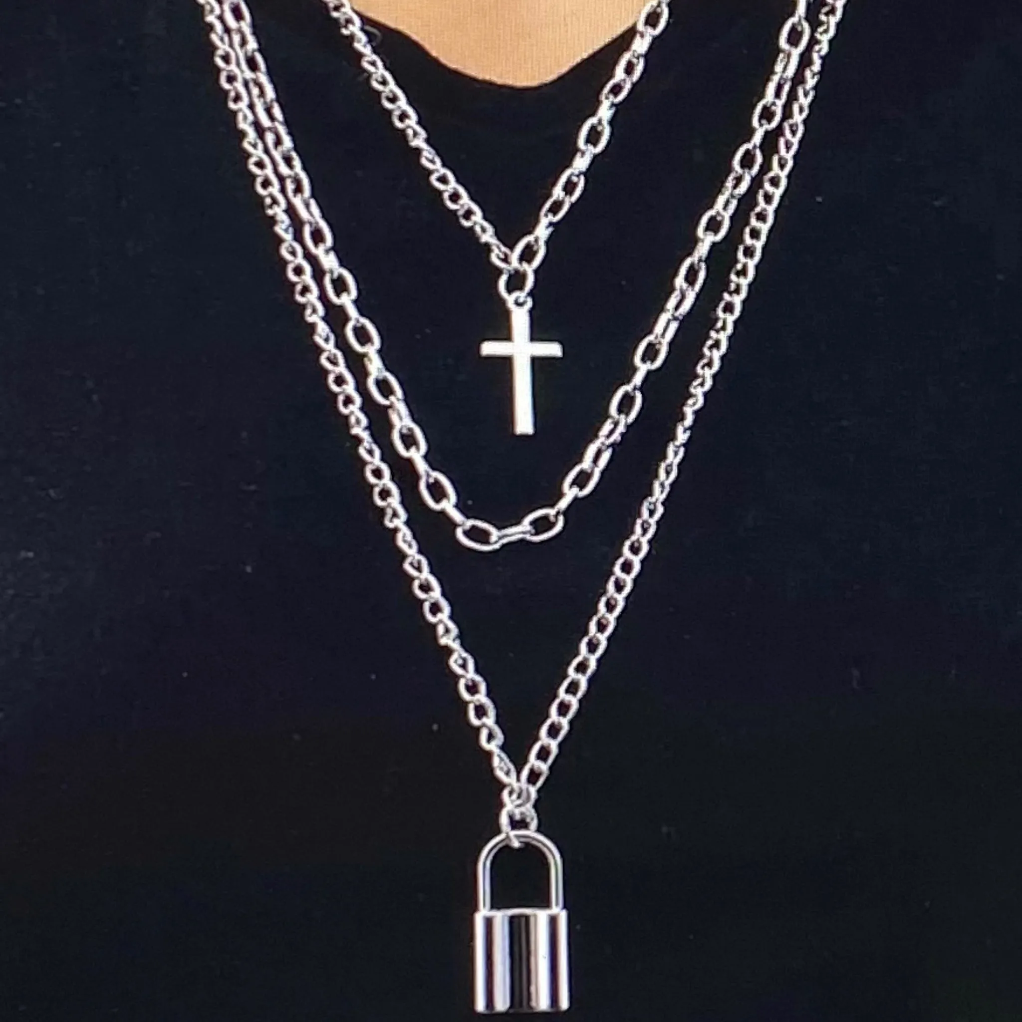 Streetwear Stacked Trio Necklace Sets