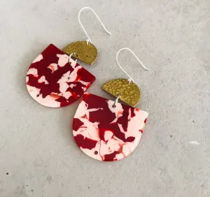 Suman Pink Marble Earrings