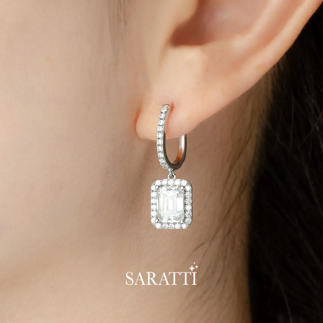 The Elizabeth Emerald-Cut Drop Earrings