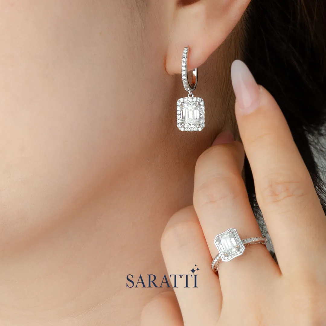 The Elizabeth Emerald-Cut Drop Earrings