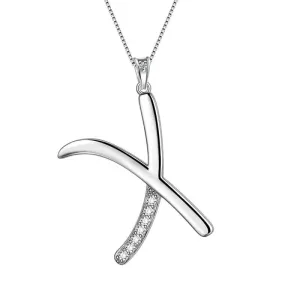 Tokyo Mart Letter Initial X Necklaces Pendant Women Girls Name Jewelry Gift 925 Sterling Silver