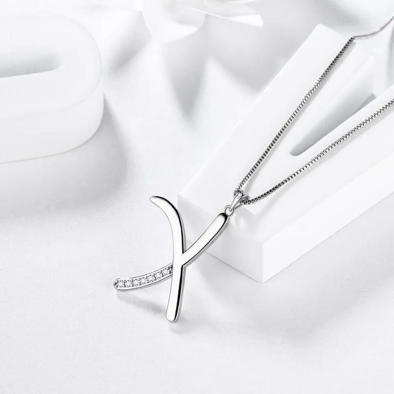 Tokyo Mart Letter Initial X Necklaces Pendant Women Girls Name Jewelry Gift 925 Sterling Silver