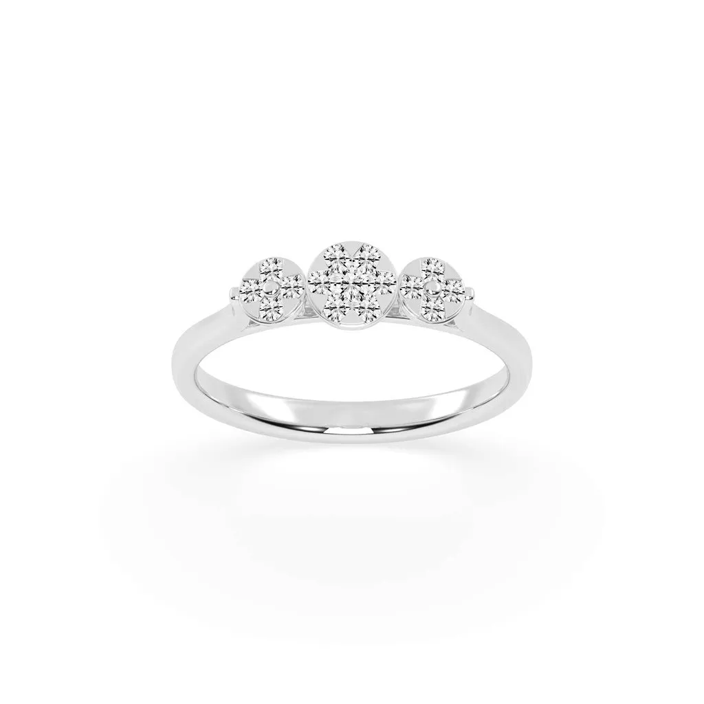 Triple Radiance Diamond Ring