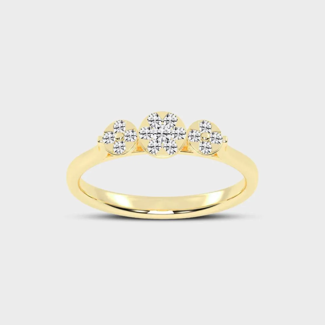 Triple Radiance Diamond Ring