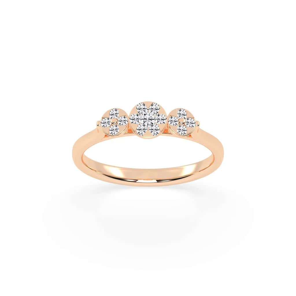 Triple Radiance Diamond Ring