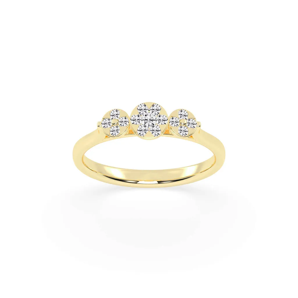 Triple Radiance Diamond Ring