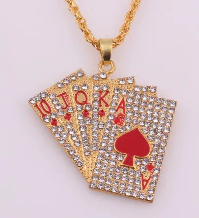 Unique Playing Cards Pendants Necklaces