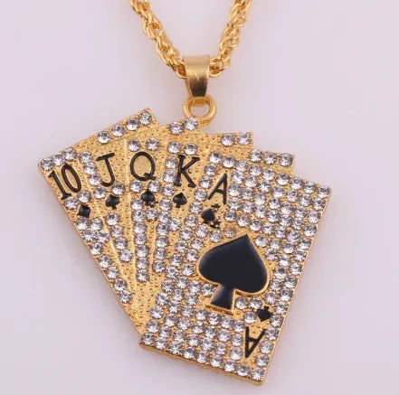 Unique Playing Cards Pendants Necklaces