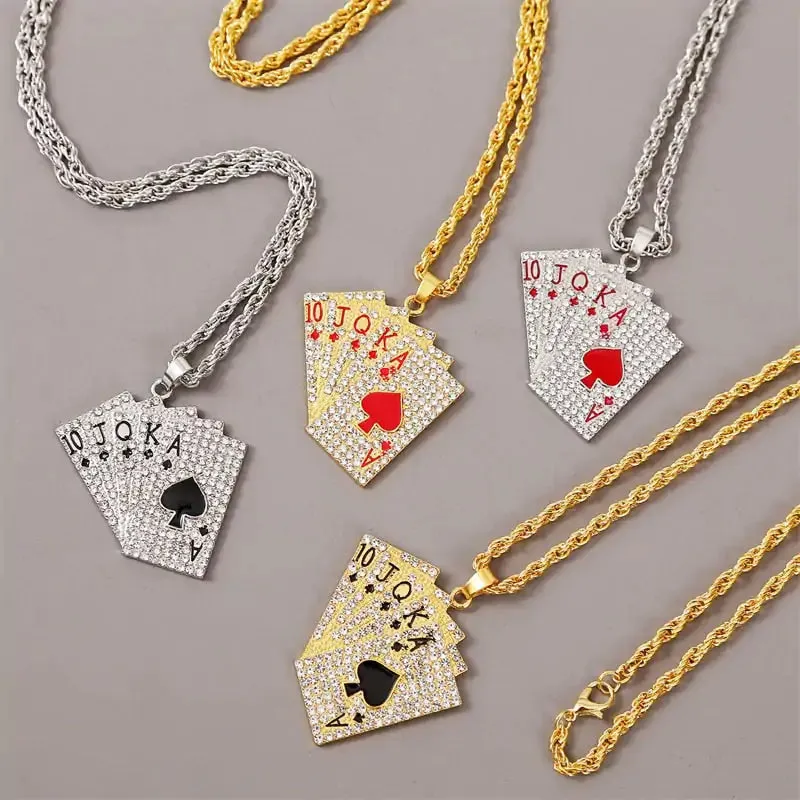 Unique Playing Cards Pendants Necklaces