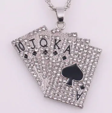 Unique Playing Cards Pendants Necklaces