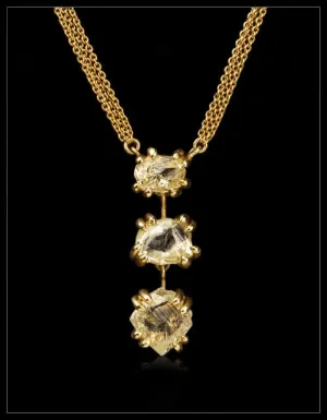 Unique Yellow Diamond Copenhagen Necklace - <strong>4.94 ct.</strong>