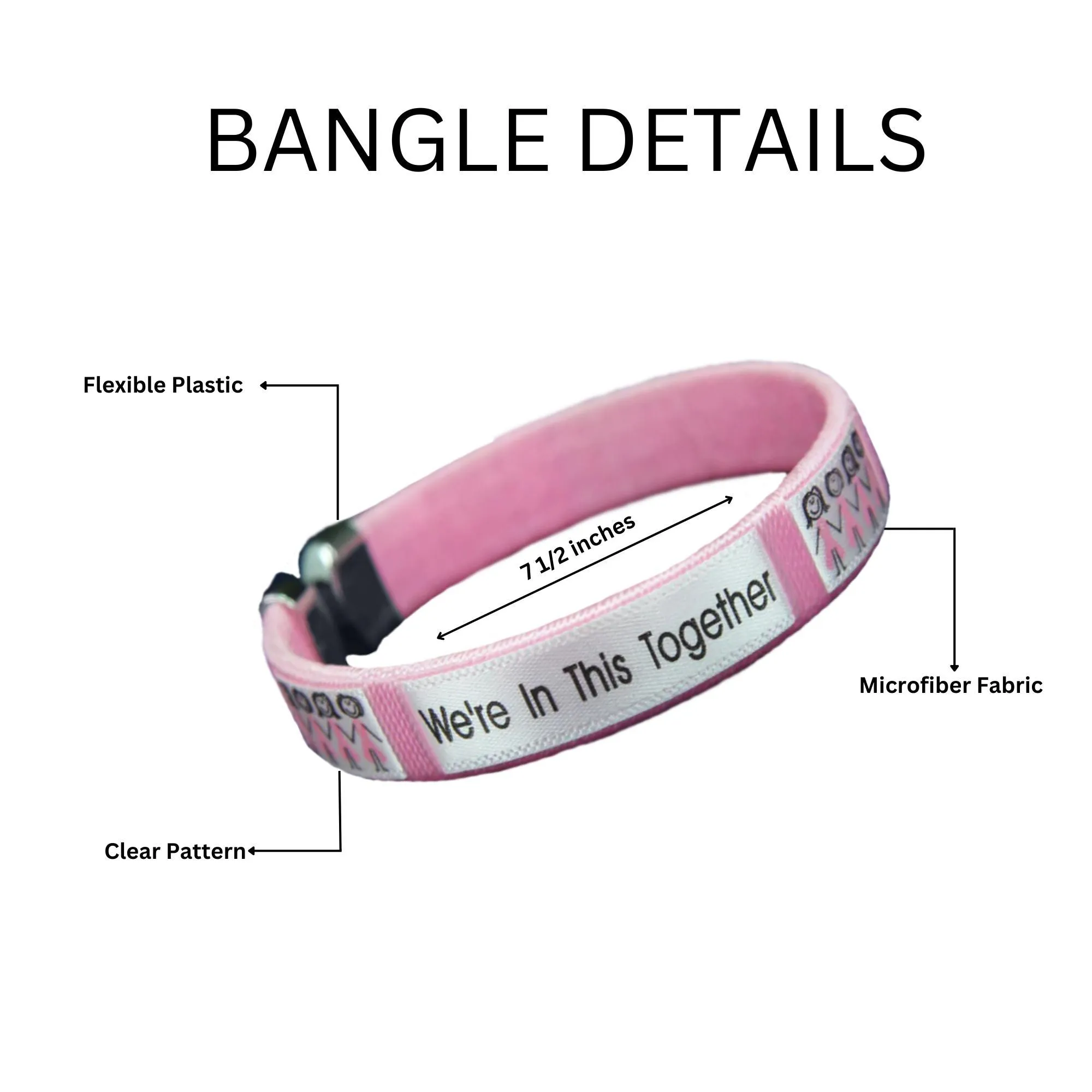 We're In This Together Breast Cancer Bracelet Wristbands