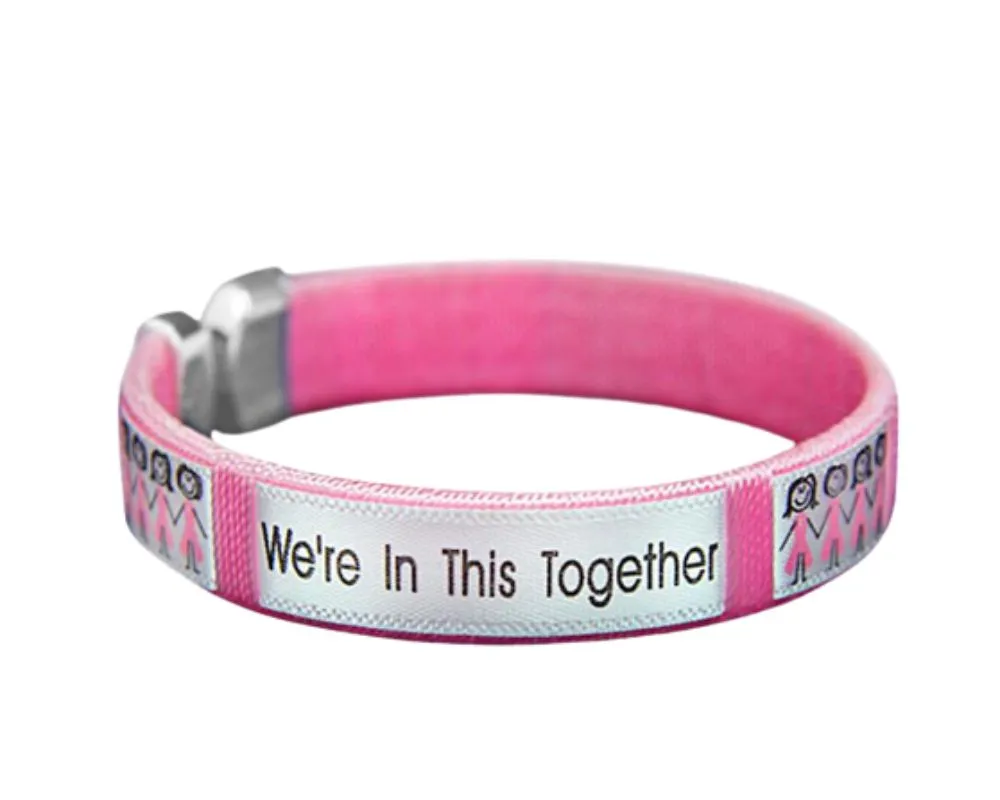 We're In This Together Breast Cancer Bracelet Wristbands